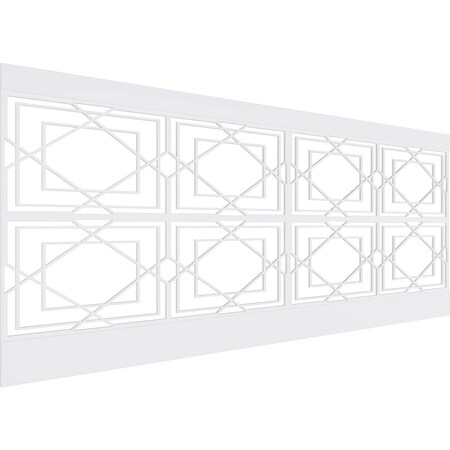 Ekena Millwork 40"H x 94 1/2"W Lakewood PVC Wainscot Paneling Kit WPK40X94LWD